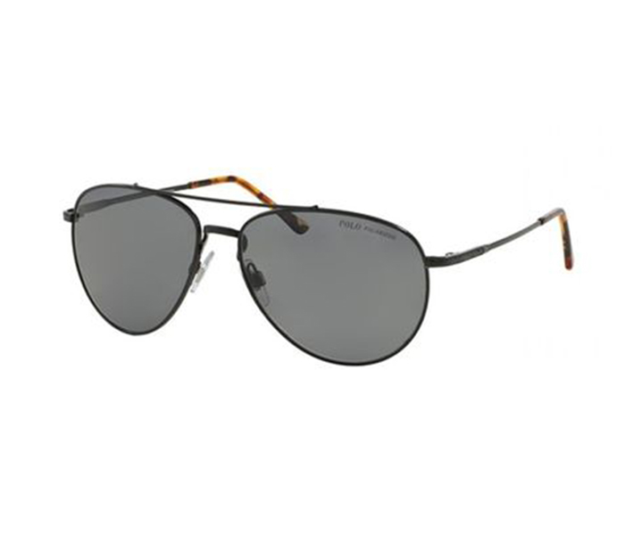 Polo Ralph Lauren PH3094-926781 Aviator Black Frame & Black Mirrored Sunglasses for Men - Zoom Image