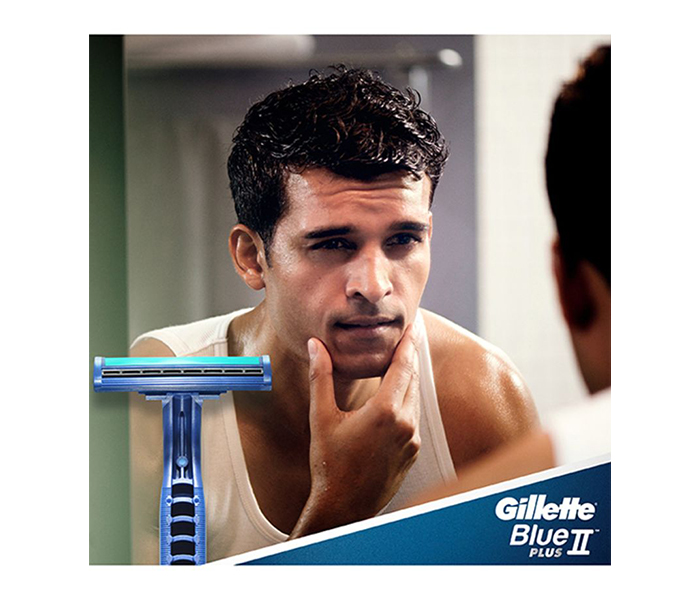 Gillette N12276890A 6S Blue 2 Plus Razor - Blue, 5 Pieces - Zoom Image 2