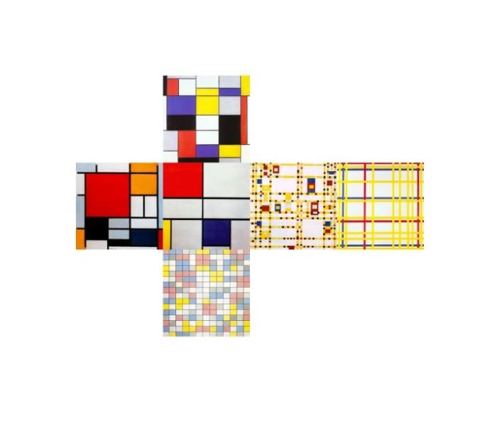 V-Cube 00.0164 Mondrian - 3 Flat Multicolor - Zoom Image 3