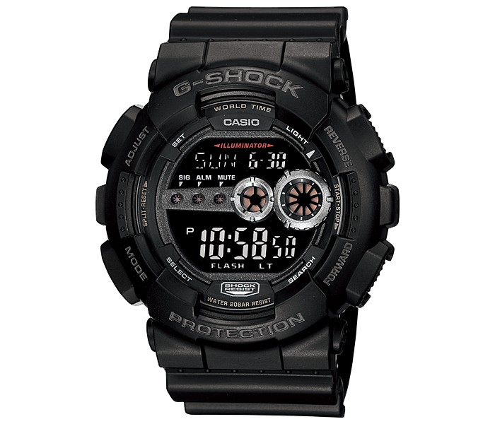 Casio G Shock GD-100-1BDR Mens Digital Watch Black - Zoom Image