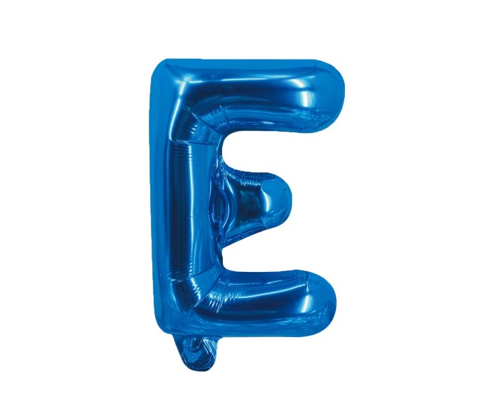 Party Time E-B-803249 Letter E 16 Inch Foil Balloon Blue - Zoom Image