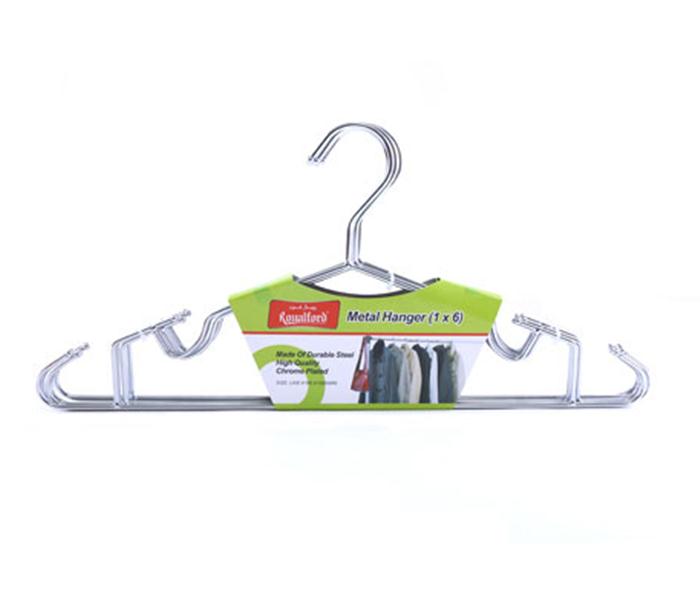 Royalford RF2575 Metal Hangers with Extra Hooks - 6 Pieces - Zoom Image 2