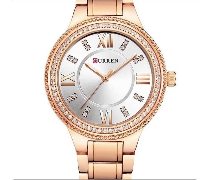 Curren 9004 Stainless Steel Analog Sport Watch - Rose Gold For Women - Zoom Image 2