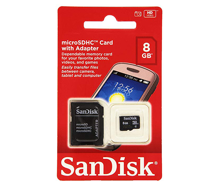 SANDISK 8GB Micro SD Card - Zoom Image