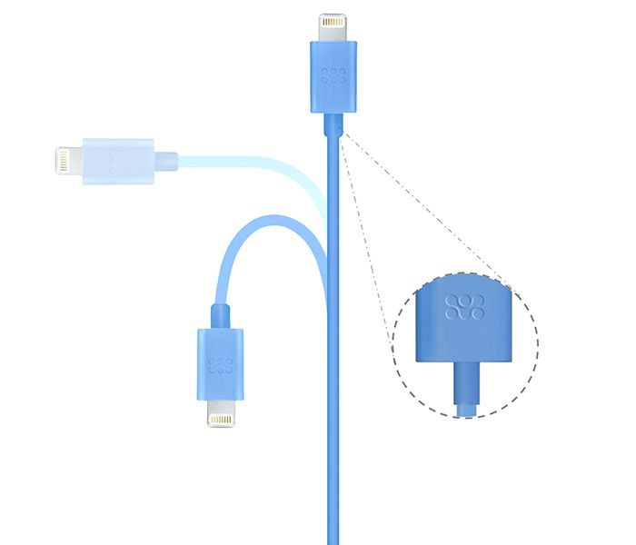 Promate LinkMate-LT USB Data & Charge Cable with Lightning Connector - Blue - Zoom Image 2