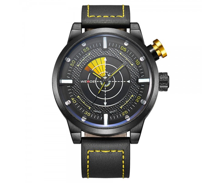 Weide WH-5201LB Analog With Flashing Watch Black and Yellow - Zoom Image 4