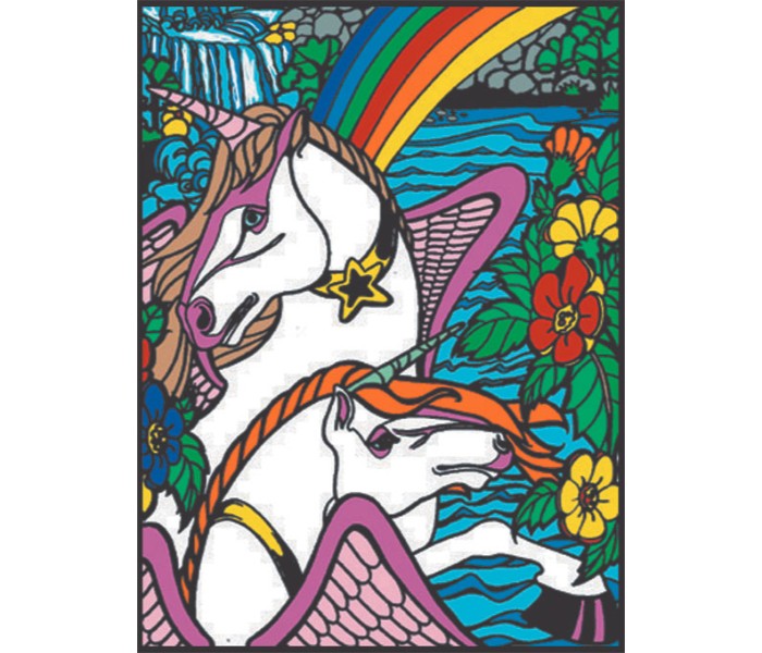 Color Velvet L10 Unicorns Design Coloring System Multi Color - Zoom Image