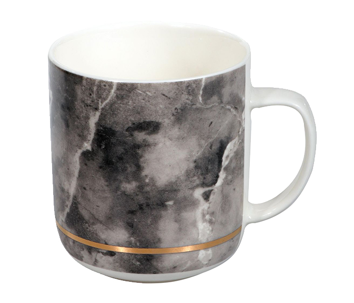 Royalford RF9372 444ml New Bone China Mug - Grey and White - Zoom Image