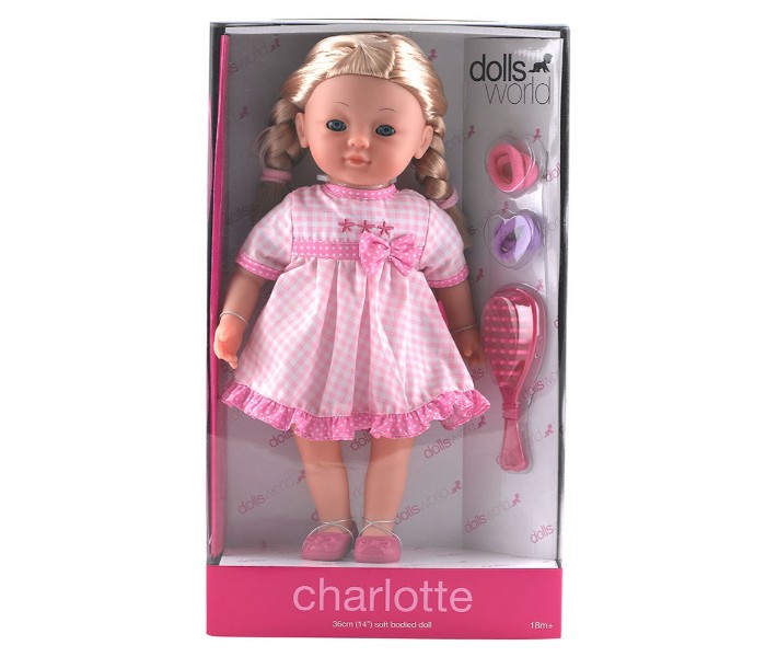 Dolls World 8112 36cm Charlotte Pink - Zoom Image 3