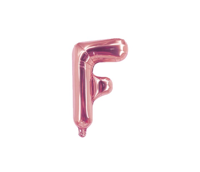 Party Time F-RG-803409 Letter F 16 Inch Foil Balloon Rose Gold - Zoom Image