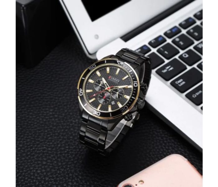 Curren 8309 Luxury Analog Quartz Watch For Men Black - Zoom Image 2