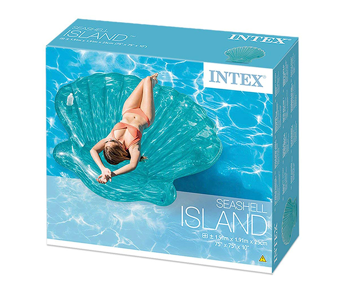 Intex ZX-57255 191 x 191 x 25CM Inflatable Seashell Island Pool Tube - Blue - Zoom Image 2