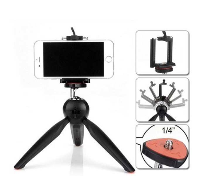 Mini Flexible Tripod Stand with Phone Holder Clip & Ball Head, XH228 - Zoom Image 2