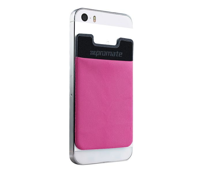 Promate Cardo 3M Rear Sticker Mobile Card Holder, Pink - Zoom Image 3