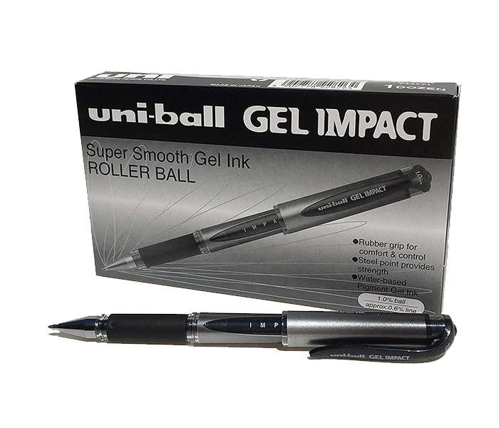 Uni Ball UM-153S Super Smooth Gel Ink Roller Pen - Black, Pack of 12 - Zoom Image 3