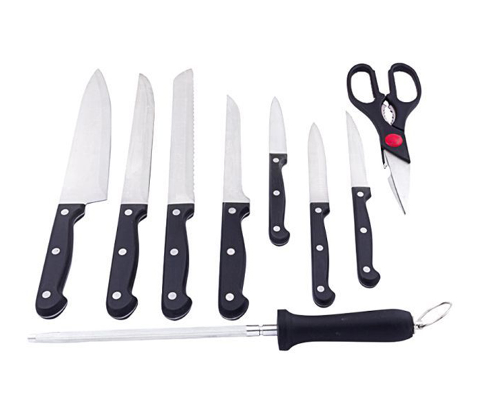 Prestige PR50509 14 Piece Knife Set with Wooden Block - Black - Zoom Image 1