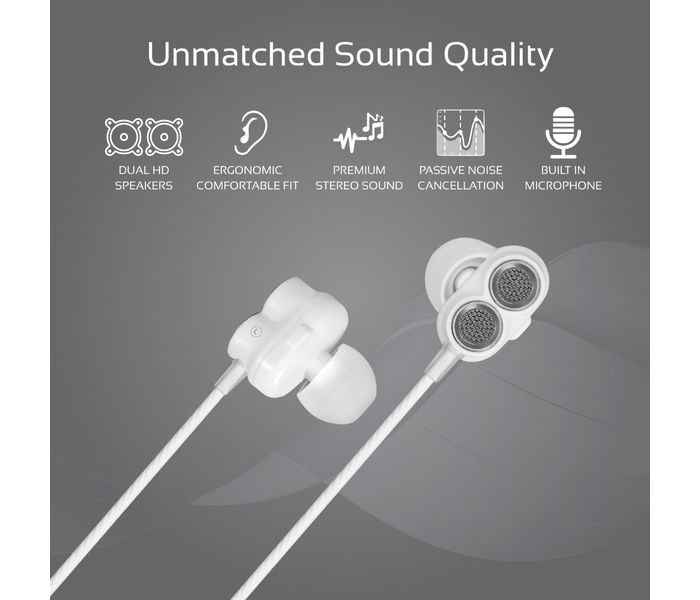 Promate Ivory Super Bass Dual Driver In-Ear Stereo Earphones, Black - Zoom Image 2