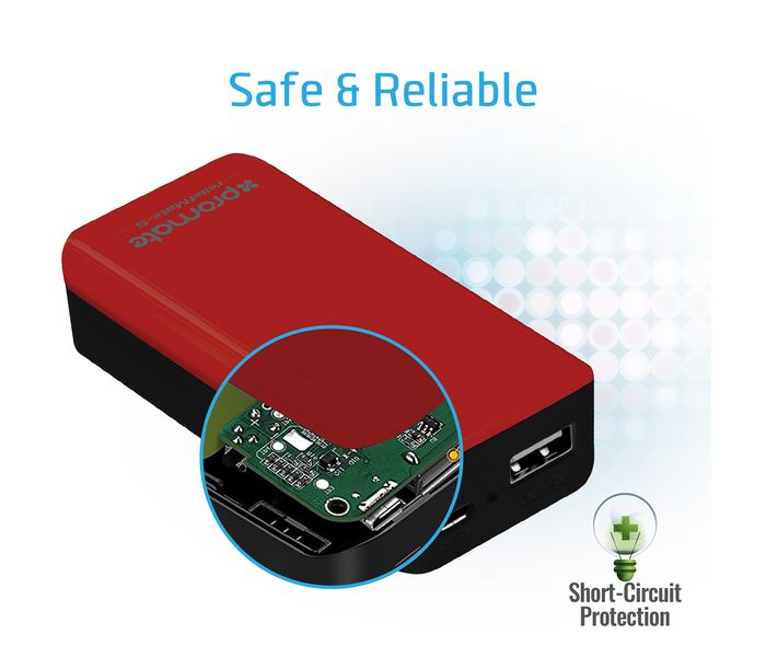 Promate ReliefMate-5 5200 mAh Universal Power Bank, Red - Zoom Image 7