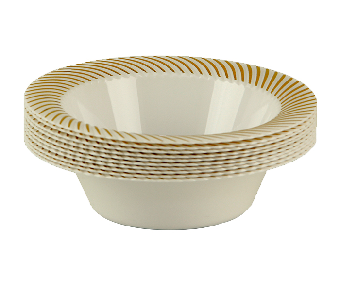 Rosymomen 2374 4-inch Plastic Bowl Set - 10 Pieces, Gold - Zoom Image 3