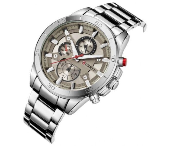 Curren 8275 Analog Business Watch For Men Silver and Grey - Zoom Image 1