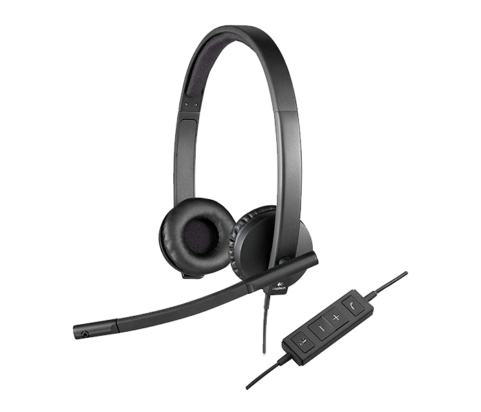 Logitech 981-000575 H570E USB Wired Stereo Headset - Black - Zoom Image 3