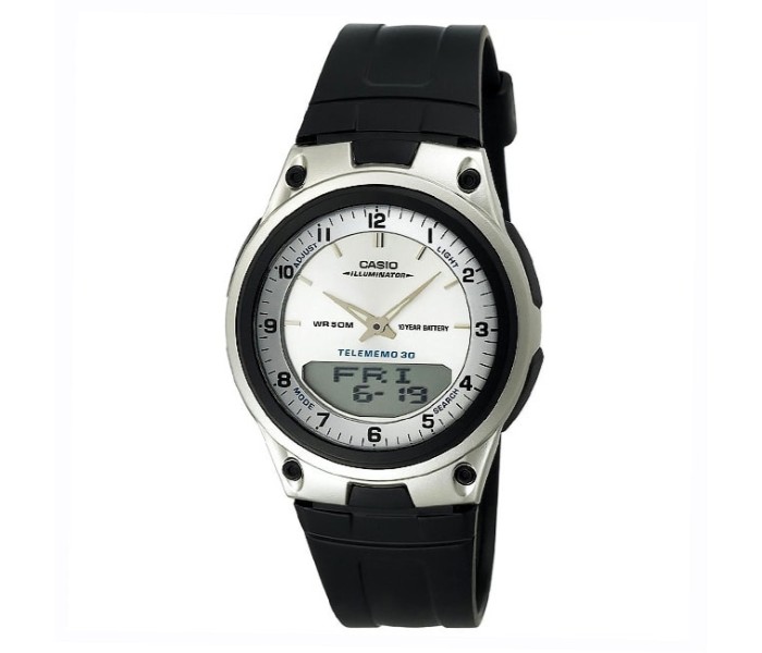 Casio AW-80-7AVDF Mens Analog and Digital Watch Black and Silver - Zoom Image 3