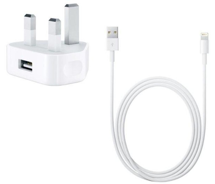 5V Home Fast Charger For Apple Devices with Lightning USB Data Cable LUD52 White - Zoom Image 2