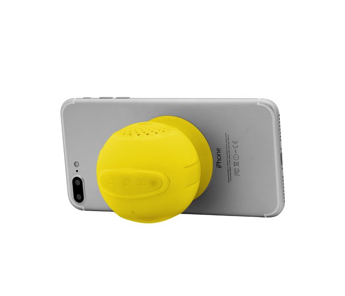 Promate Globo-2 Built-In Mic Portable Wireless Speaker with Suction Cup - Yellow - Zoom Image 3