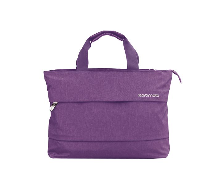 Promate Desire-LD 13 inch Classic Design Laptop Handbag with Multiple Storage Options, Purple - Zoom Image 6