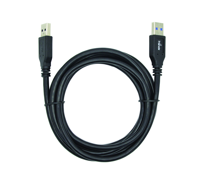 Trands TR-CA372 USB 3.0 A Male to A Male Cable - Black - Zoom Image 1