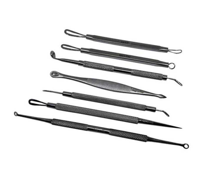 Tips & Toes TT-276 Stainless Steel Blackhead & Whitehead Popping Pimple Remover Acne Extractor Tools Grooming Kit - 7 Pieces - Zoom Image 4