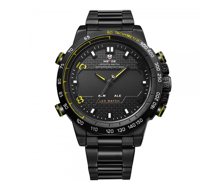 Weide WH-6102MB Analog and LED Digital Watch Yellow and Black - Zoom Image 1