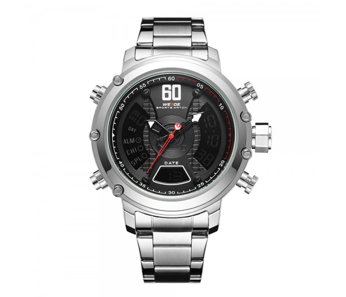 Weide WH-6905MB-1C Analog and LCD Digital Watch Black and Silver - Zoom Image 4