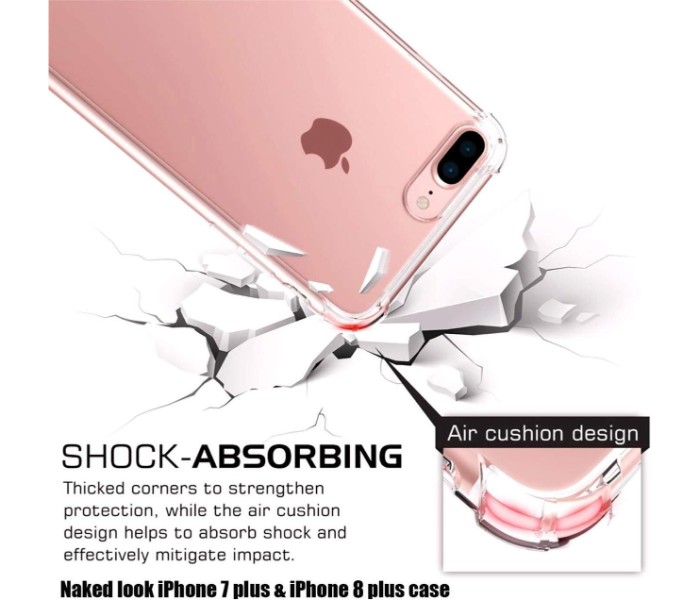 Shockproof Silicone TPU Transparent Back Case For iPhone 7 Plus and 8 Plus SHTC78 Clear - Zoom Image 4