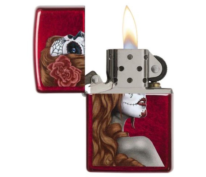 Zippo 28830 21063 Day of Dead Girl Lighter Red - Zoom Image 1