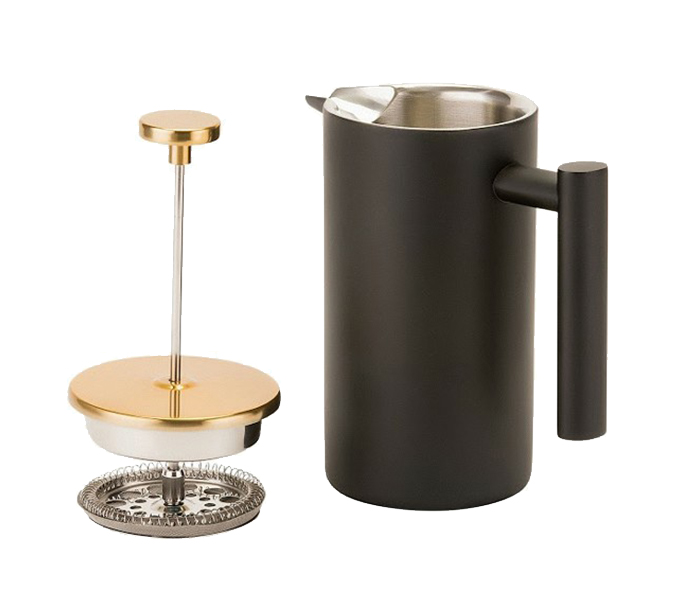 Royalford RFU9014 800ML Double Wall Coffee Press - Black & Gold - Zoom Image 1