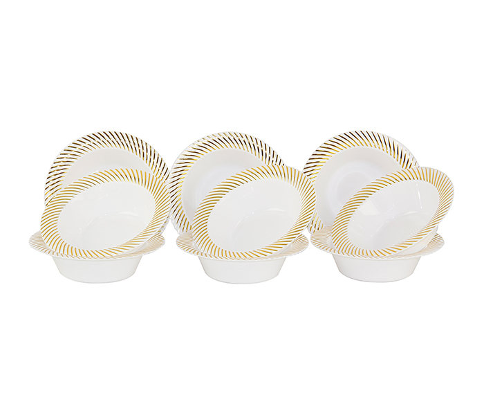 Rosymomen 2374 4-inch Plastic Bowl Set - 10 Pieces, Gold - Zoom Image 1