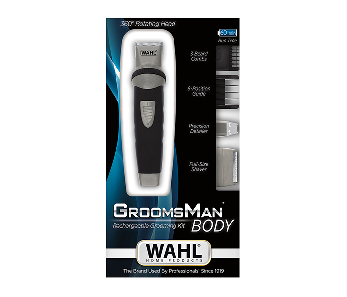 Wahl 9953-1027 Groomsman Body Rechargeable Grooming Kit - Black & Silver - Zoom Image 2