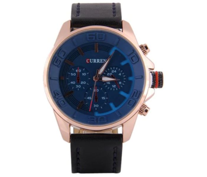 Curren 8187 Casual Analog Quartz Watch For Men Black And Blue - Zoom Image 2