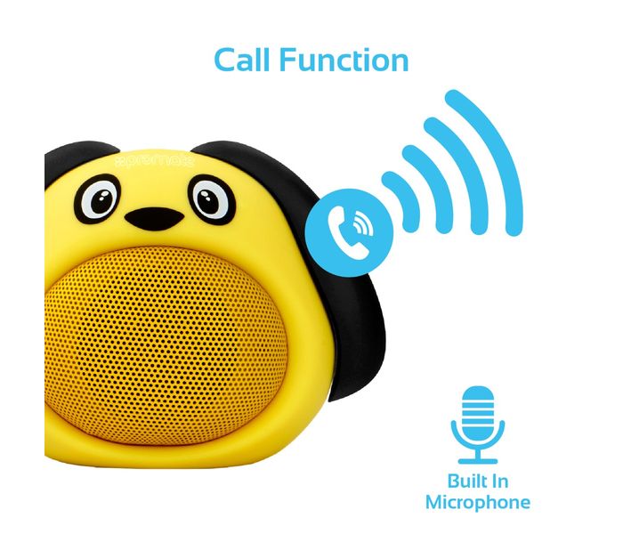 Promate Snoopy Mini High-Definition Wireless Dog Speaker - Yellow - Zoom Image 3