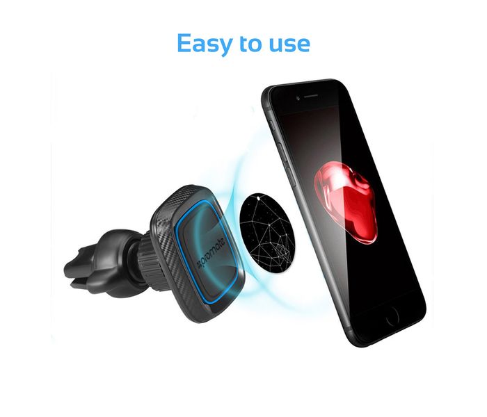 Promate Airgrip-1 Anti-Slip Magnetic Car AC Vent Smartphone Mount with Stron Grip - Blue - Zoom Image 1