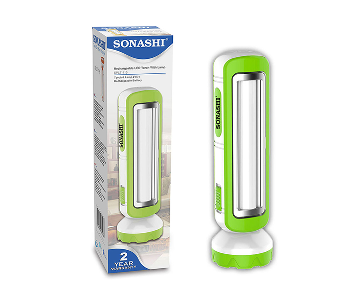 Sonashi SPLT-115 2-In-1 Rechargeable LED Torch with Lamp - Green - Zoom Image 3