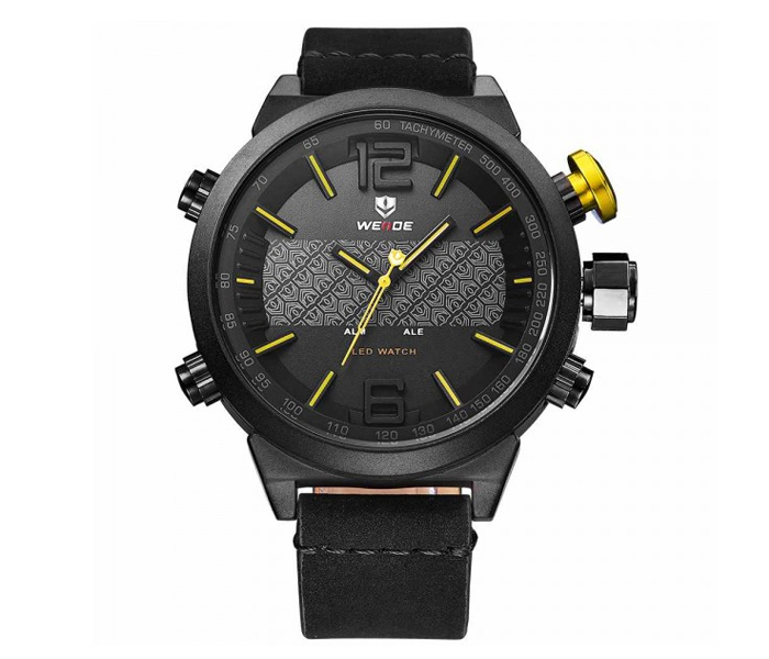 Weide WH-6101LB Analog and LED Digital Watch Yellow and Black - Zoom Image 4