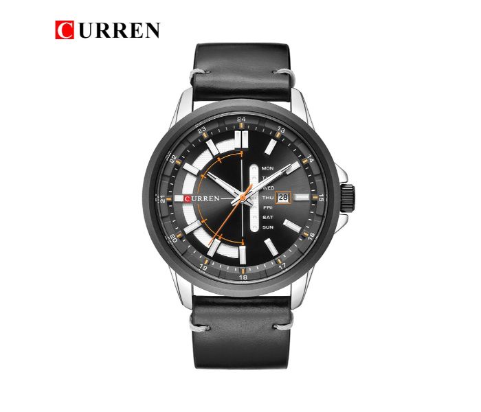 Curren 8307 Luxury Quartz Watch For Men Black - Zoom Image