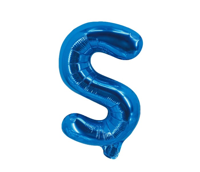 Party Time S-B-803249 Letter S 16 Inch Foil Balloon Blue - Zoom Image