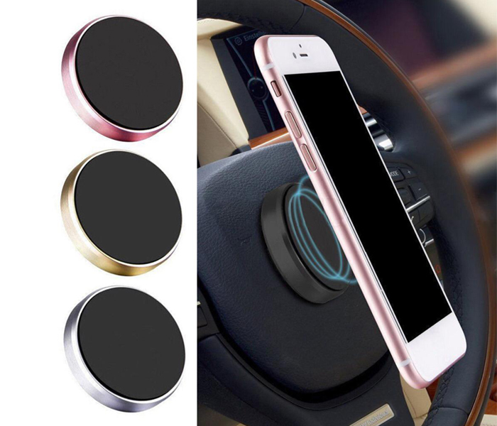 Zooni X3 Magnetic Universal Metal Magnet Sticker For Wall Desk & Car Mount For Smartphones And Tablets - Gold - Zoom Image 5