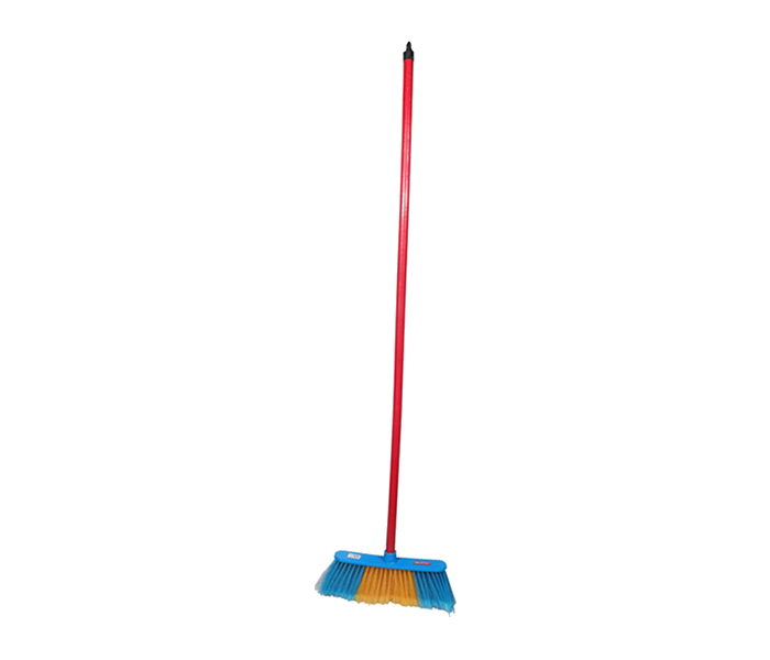 Delcasa DC1388 1.2m Broom with Wooden Stick - Red & Blue - Zoom Image