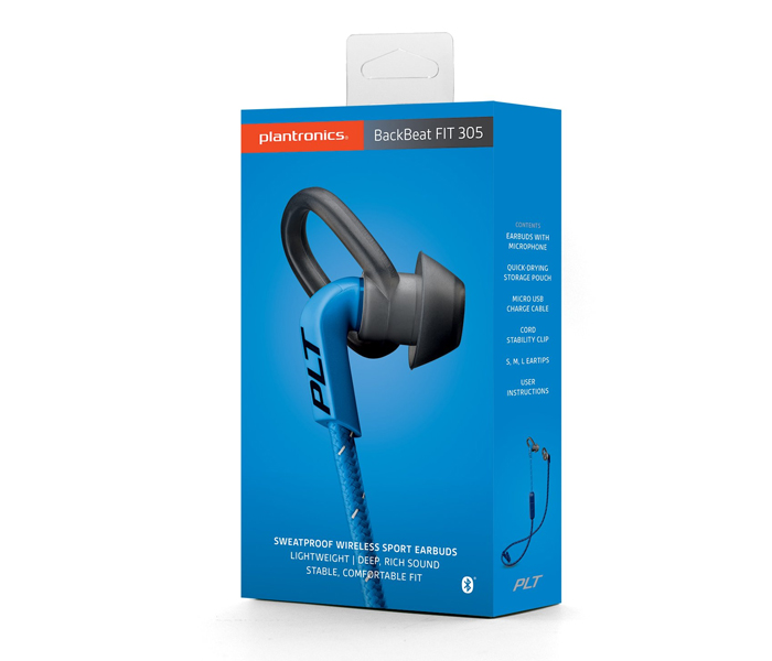 Plantronics Backbeat Fit300 Wireless Headset - Dark Blue - Zoom Image 2