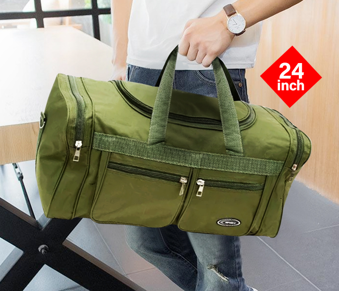 Strong Vintage Military Travel Handbag  24 inch 32957 Green - Zoom Image 2