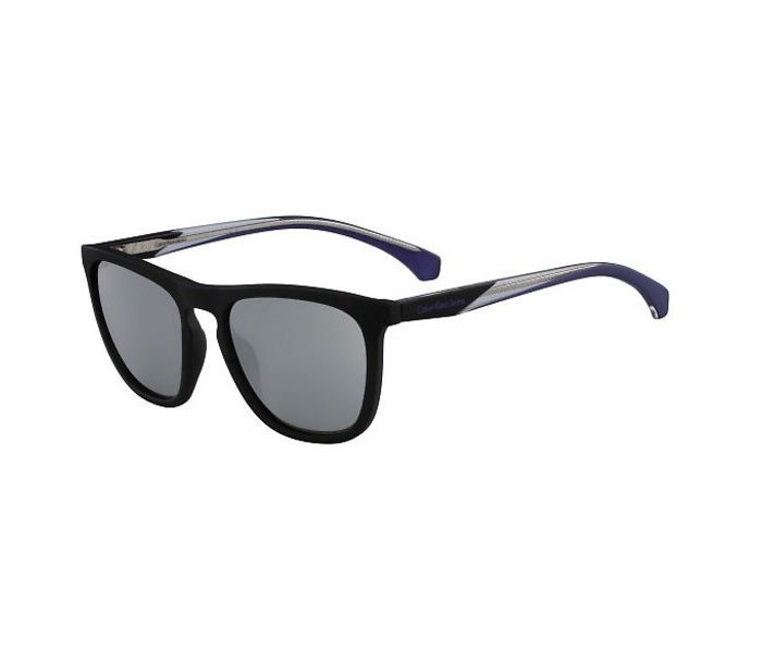 Calvin Klein CKJ821S 002 Wayfarer Matte Black Frame & Silver Mirrored Sunglasses for Unisex - Zoom Image